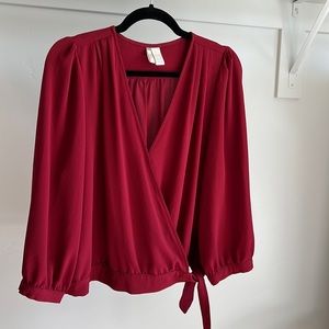 Japna size large wrap style blouse